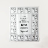 Uw zakelijke achtergrond voor Logo en sociale medi Wandkleed (Voorkant)