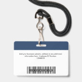 Uw zakelijke bezoeker foto barcode, logo koord badge (Achterkant met lanyard)