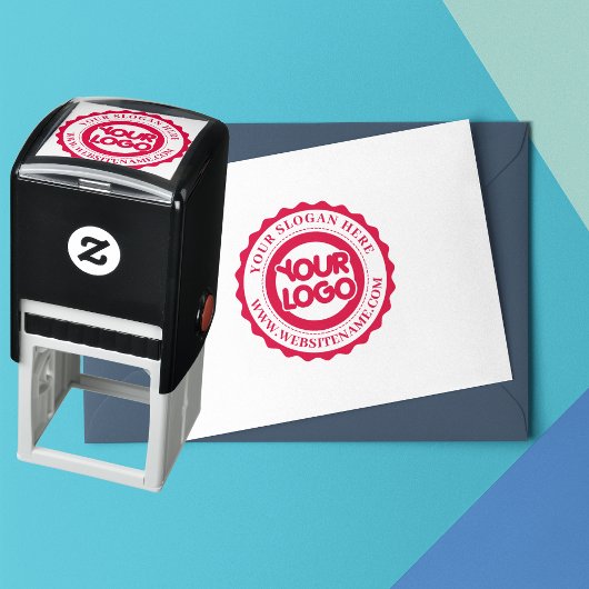 Uw Zakelijke Logo Aangepast Zelfinktende Stempel