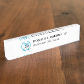 Uw zakelijke Logo | Aangepaste functielijn Naambordje (Zijkant)