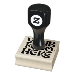 Uw Zakelijke Logo Aangepaste Groovy Rubberstempel