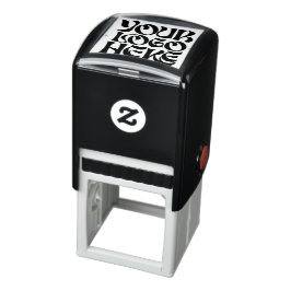 Uw Zakelijke Logo Aangepaste Groovy Zelfinktende Stempel