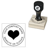 Uw Zakelijke Logo Aangepaste Hart Rubber Stamp Rubberstempel (Gestempeld)