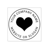 Uw Zakelijke Logo Aangepaste Hart Rubber Stamp Rubberstempel (Afrduk)