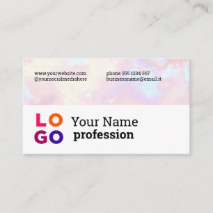 Uw Zakelijke Logo Aangepaste Pastel Regenboog Visitekaartje
