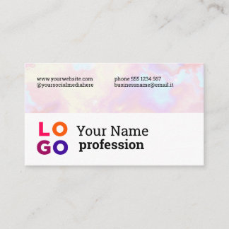 Uw Zakelijke Logo Aangepaste Pastel Regenboog Visitekaartje