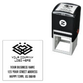 Uw zakelijke Logo-adres Zelfinktende Stempel (In situ)