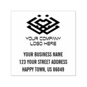 Uw zakelijke Logo-adres Zelfinktende Stempel (Design)
