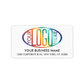 Uw zakelijke Logo Basic White Retouradres Etiket (Voorkant)