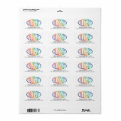 Uw zakelijke Logo Basic White Retouradres Etiket (Full Sheet)