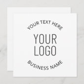 Uw zakelijke Logo &  bericht Kaart (Voorkant / Achterkant)