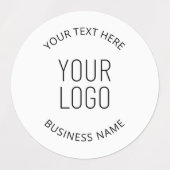 Uw zakelijke Logo & bericht Labels (Design 1)