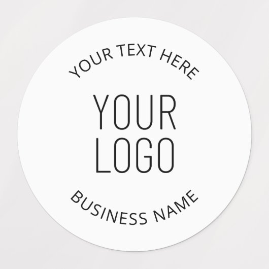 Uw zakelijke Logo & bericht Labels (Design 3)