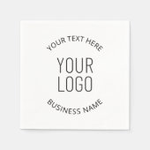 Uw zakelijke Logo &  bericht Servet (Voorkant)