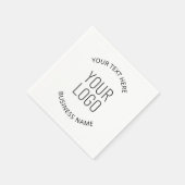 Uw zakelijke Logo &  bericht Servet (Hoek)