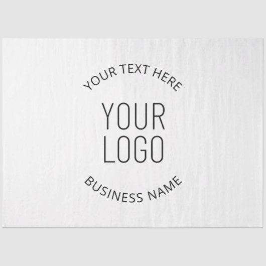 Uw zakelijke Logo &  bericht Tissuepapier (Voorkant)
