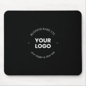 Uw zakelijke Logo & bewerkbare tekst | Zwart-wit Muismat (Voorkant)