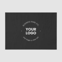 Uw zakelijke Logo & bewerkbare tekst | Zwart-wit Tissuepapier
