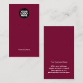 Uw zakelijke Logo Cherry Red Earring-beeldscherm Visitekaartje (Voorkant / Achterkant)