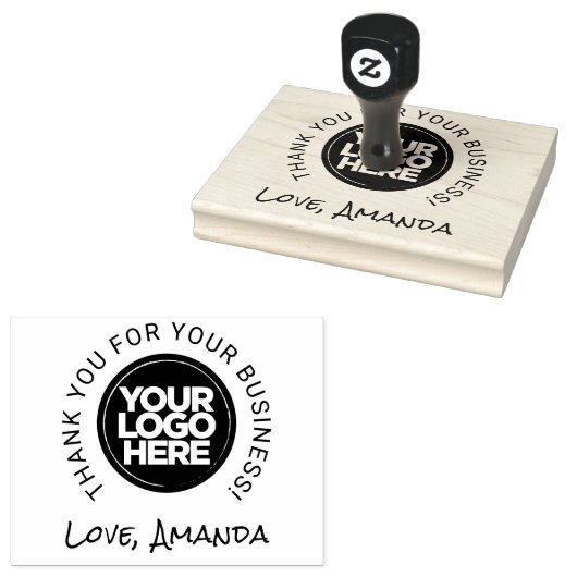 Uw zakelijke Logo Dank u Rubberstempel (Gestempeld)
