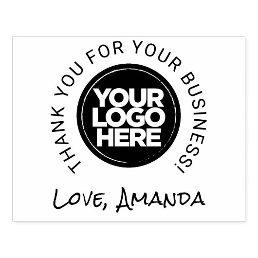 Uw zakelijke Logo Dank u Rubberstempel (Afrduk)