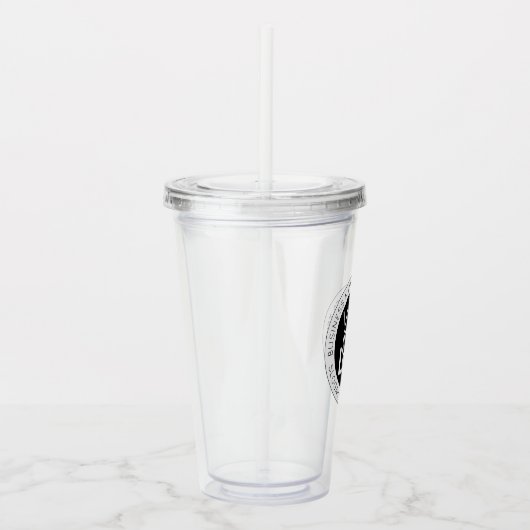 Uw zakelijke Logo & eenvoudige bewerkbare tekst Acryl Drinkbeker (Rechts)
