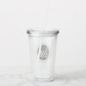 Uw zakelijke Logo & eenvoudige bewerkbare tekst Acryl Drinkbeker (Achterkant)