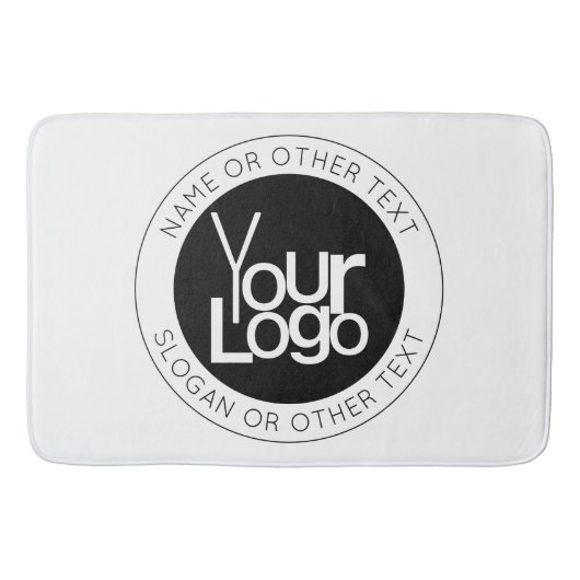Uw zakelijke Logo & eenvoudige bewerkbare tekst Badmat (Voorkant)