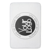 Uw zakelijke Logo & eenvoudige bewerkbare tekst Badmat (Voorkant Verticaal)