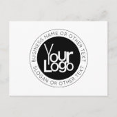 Uw zakelijke Logo & eenvoudige bewerkbare tekst Briefkaart (Voorkant)