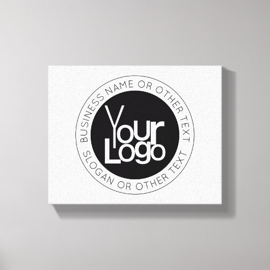Uw zakelijke Logo & eenvoudige bewerkbare tekst Canvas Afdruk (Voorkant)