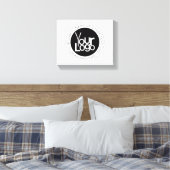 Uw zakelijke Logo & eenvoudige bewerkbare tekst Canvas Afdruk (Insitu (Slaapkamer))