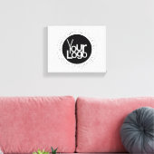 Uw zakelijke Logo & eenvoudige bewerkbare tekst Canvas Afdruk (Insitu (Woonkamer))