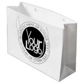 Uw zakelijke Logo & eenvoudige bewerkbare tekst Groot Cadeauzakje (Achterkant Gekanteld)