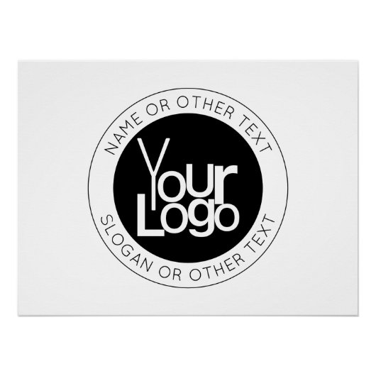 Uw zakelijke Logo & eenvoudige bewerkbare tekst Perfect Poster (Voorkant)