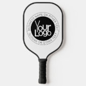 Uw zakelijke Logo & eenvoudige bewerkbare tekst Pickleball Paddle (Achterkant)