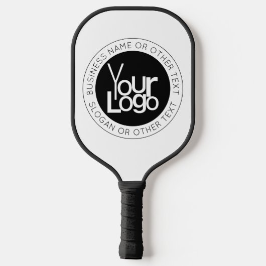 Uw zakelijke Logo & eenvoudige bewerkbare tekst Pickleball Paddle (Achterkant)