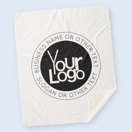 Uw zakelijke Logo & eenvoudige bewerkbare tekst Sherpa Deken