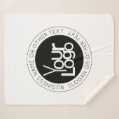 Uw zakelijke Logo & eenvoudige bewerkbare tekst Sherpa Deken (Voorkant (horizontaal))