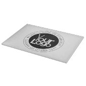 Uw zakelijke Logo & eenvoudige bewerkbare tekst Snijplank (Hoek)