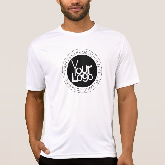 Uw zakelijke Logo & eenvoudige bewerkbare tekst T-shirt (Voorkant)