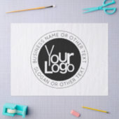 Uw zakelijke Logo & eenvoudige bewerkbare tekst Tissuepapier (Craft)