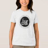 Uw zakelijke Logo & eenvoudige bewerkbare tekst Tri-Blend Shirt (Voorkant)