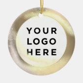 Uw zakelijke Logo - Eigen Kerstmis Keramisch Ornament (Voorkant)