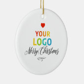 Uw zakelijke Logo - Eigen Kerstmis Keramisch Ornament (Rechts)