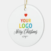 Uw zakelijke Logo - Eigen Kerstmis Keramisch Ornament (Links)