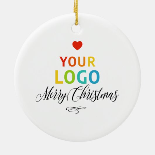 Uw zakelijke Logo - Eigen Kerstmis Keramisch Ornament (Achterkant)