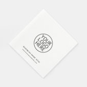 Uw zakelijke Logo Elegant Minimalistisch Custom Pa Servet (Hoek)