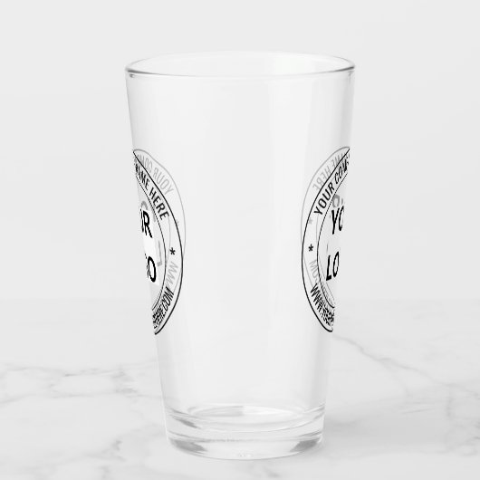Uw zakelijke Logo en aangepaste tekst Glass Gift Glas (Links)