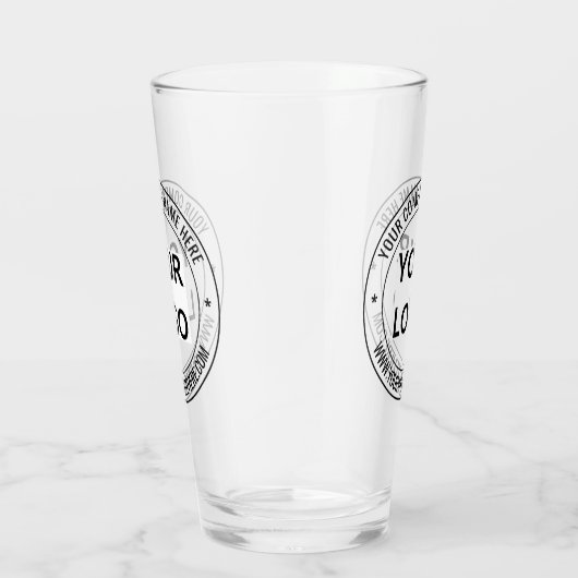 Uw zakelijke Logo en aangepaste tekst Glass Gift Glas (Rechts)